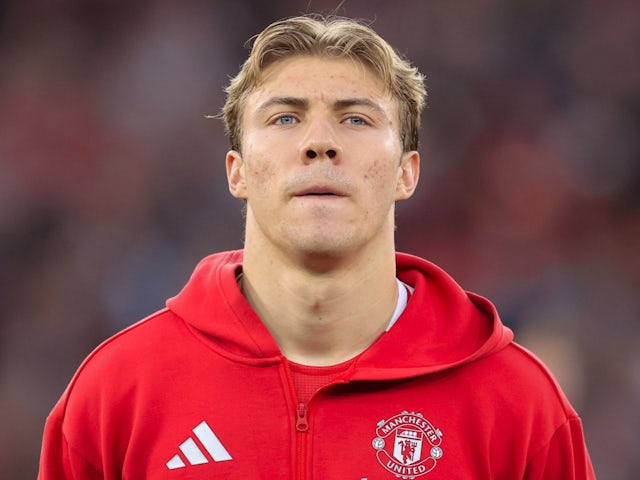 Manchester United's Rasmus Hojlund on April 17, 2025