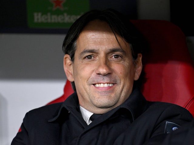 Inter Milan manager Simone Inzaghi on April 8, 2025