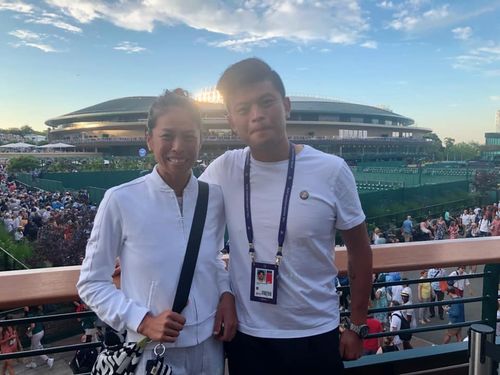 Hsieh Su-Wei with boyfriend