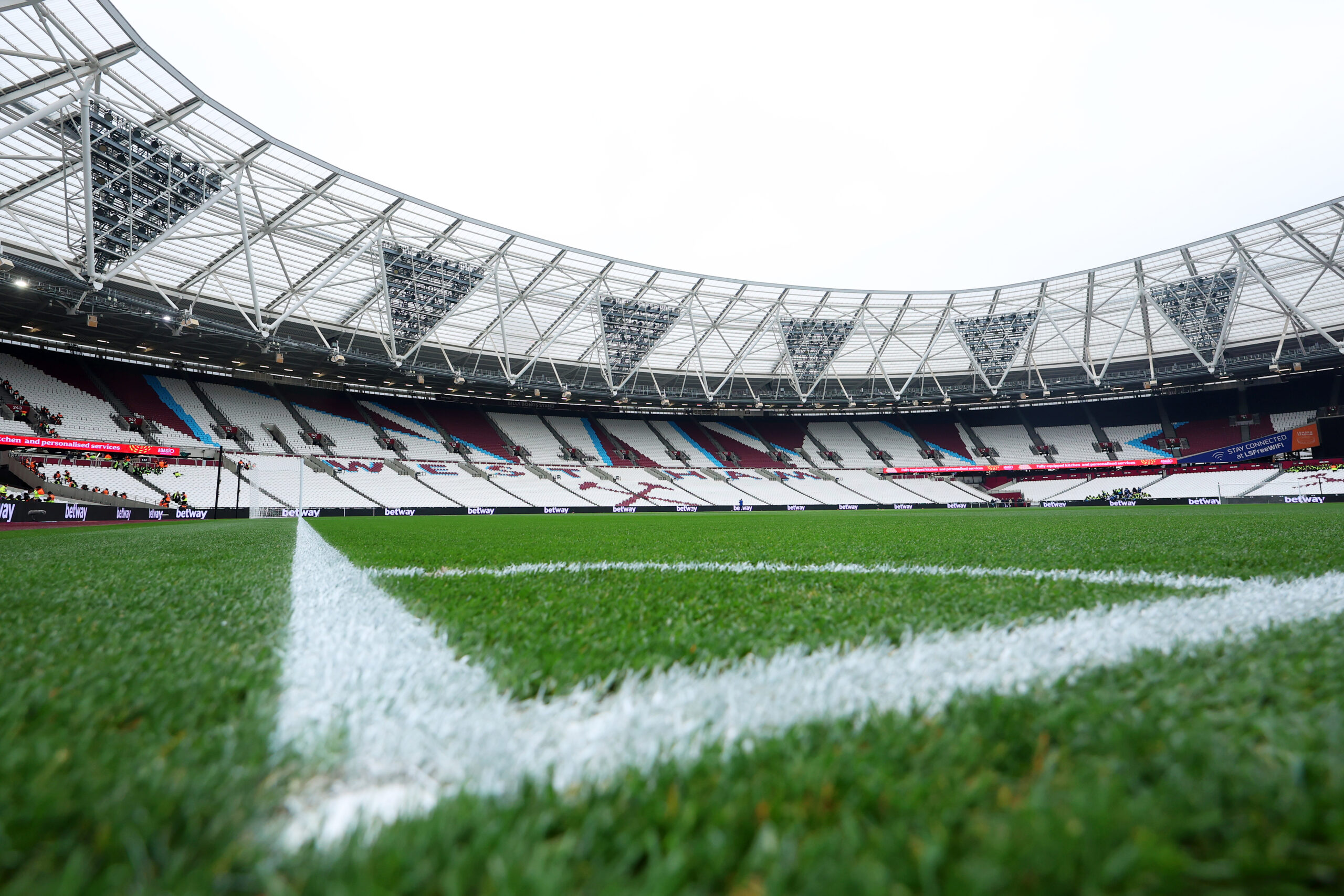 General view inside the London Stadium, home to West Ham United, in November 2024.