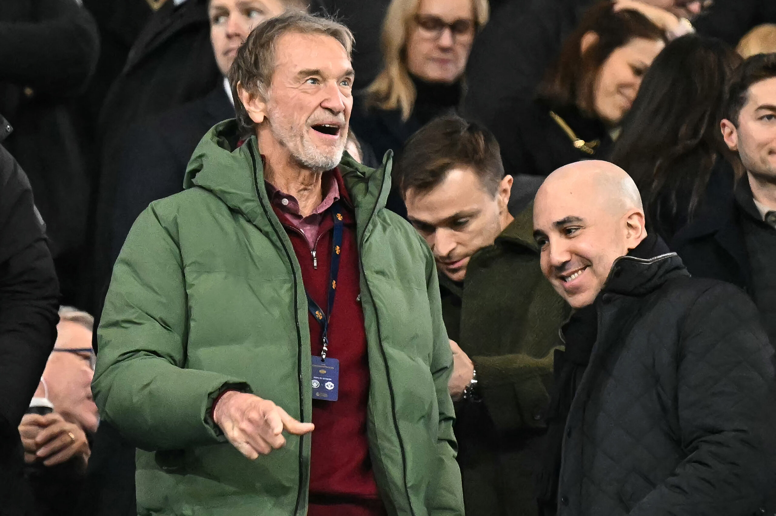 Sir Jim Ratcliffe in the stands at Manchester United