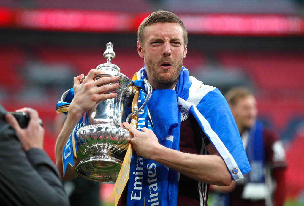 Jamie Vardy at Chelsea v Leicester City: The Emirates FA Cup Final