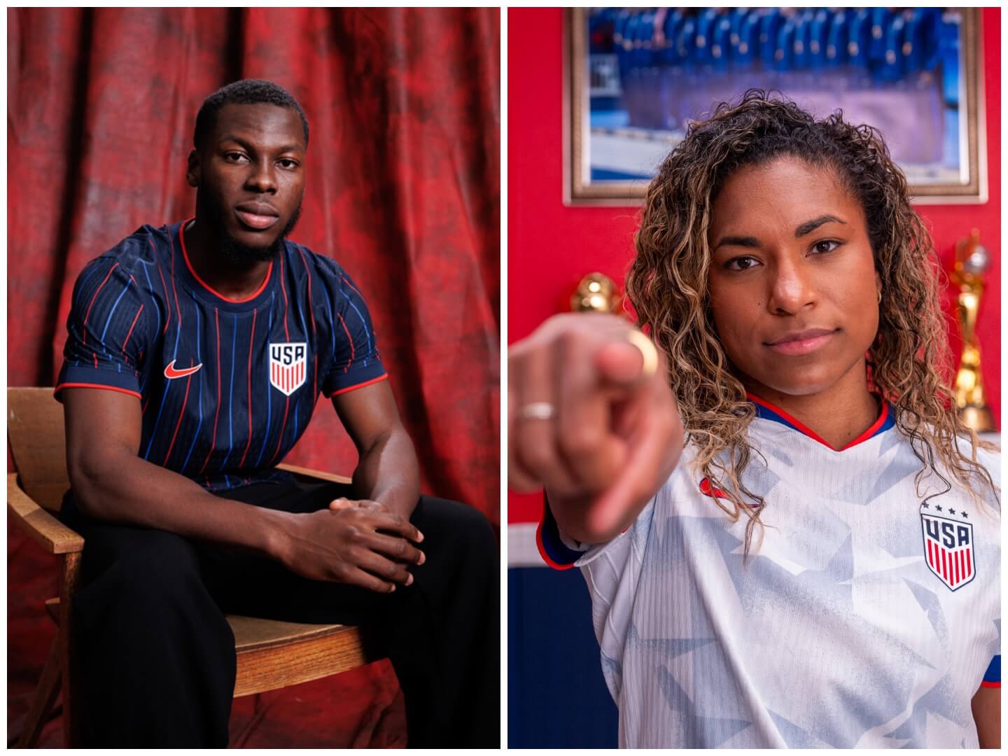 USMNT's Yunus Musah and USWNT's Catarina Macario