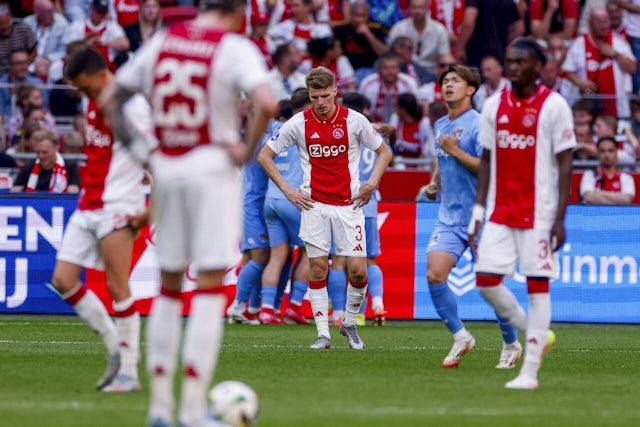 Anton Gaaei of Ajax  on May 12, 2025