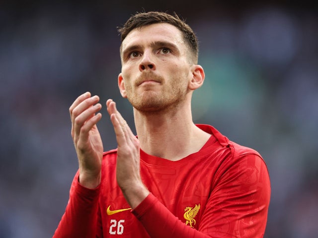 Liverpool's Andy Robertson on March 16, 2025