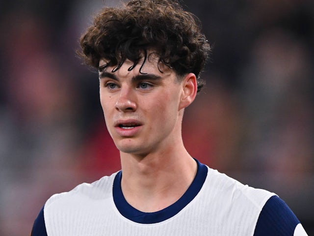 Tottenham Hotspur's Archie Gray pictured on March 6, 2025