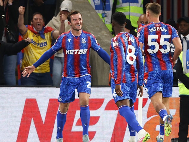 Crystal Palace's Ben Chilwell celebrates his goal on May 20, 2025