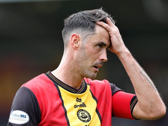 Partick Thistle v Montrose Premier Sports Cup Brian Graham of Partick Thistle reflects on a missed opportunity during the Premier Sports Cup Group G match at Firhill Stadium - 13/07/2024 [on July 26, 2024]