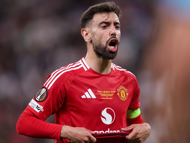 Manchester United's Bruno Fernandes on May 22, 2025