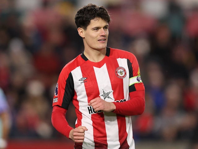 Brentford's Christian Norgaard on January 1, 2025