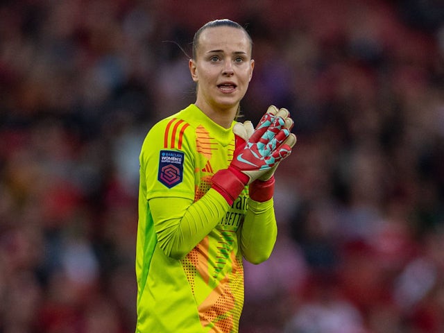 Arsenal Women's Daphne van Domselaar on March 22, 2025