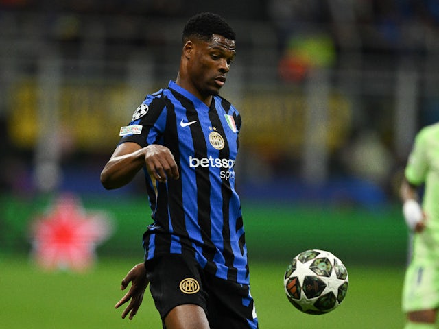 Inter Milan's Denzel Dumfries on May 6, 2025