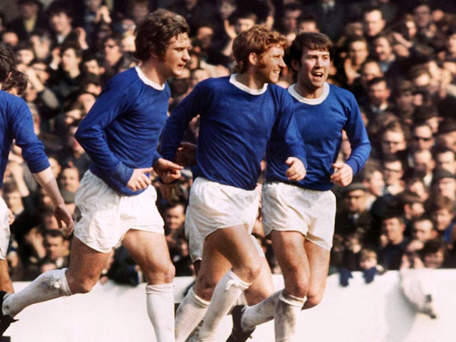 Everton's Colin Harvey, Alan Ball and Howard Kendall during their 1969-70 title-winning season