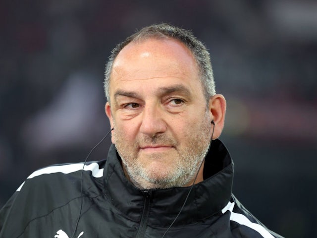 Heidenheim manager Frank Schmidt after his side's game against Stuttgart, on April 25, 2025