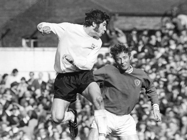 Leicester City's Graham Cross in action against Luton Town in 1970