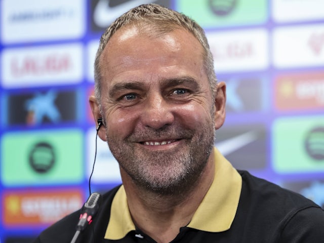 Barcelona boss Hansi Flick on April 11, 2025