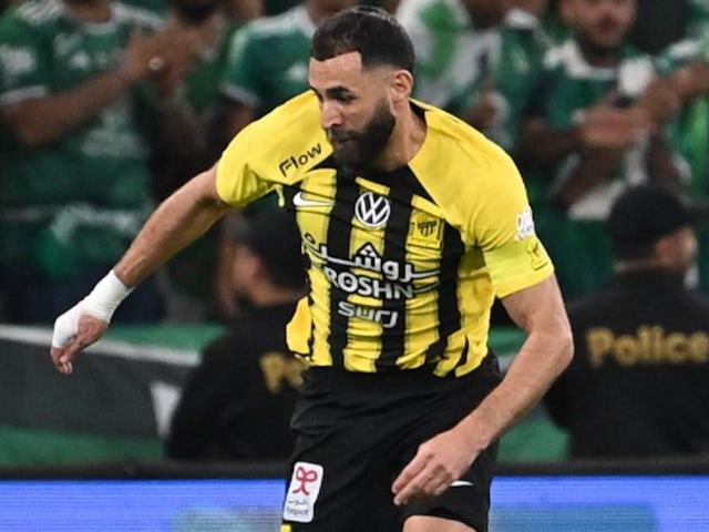 Karim Benzema in action for Al Ittihad on April 5, 2025