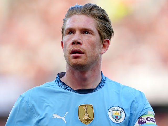 Manchester City's Kevin De Bruyne on April 6, 2025