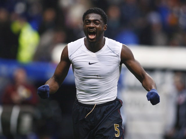 Kolo Toure celebrates for Arsenal in 2008