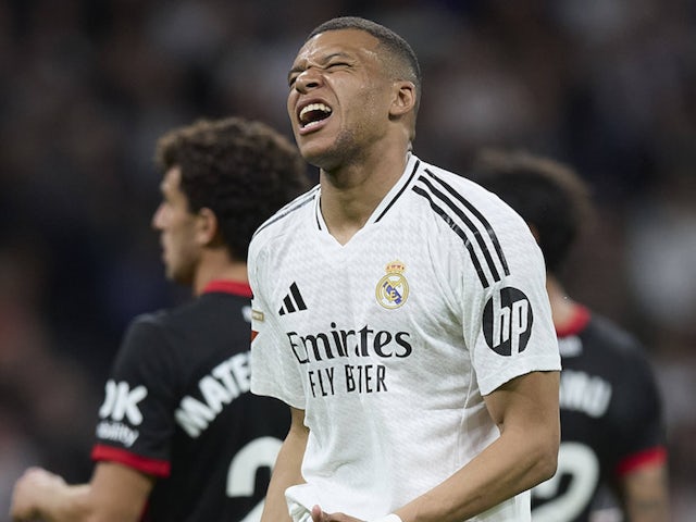 Real Madrid attacker Kylian Mbappe on May 14, 2025