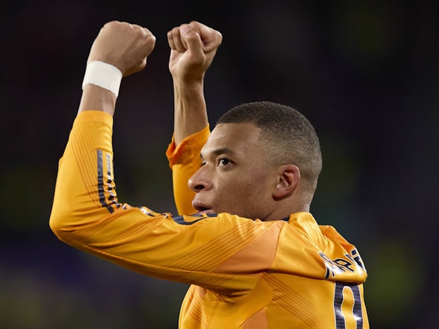 Real Madrid's Kylian Mbappe on January 25, 2025