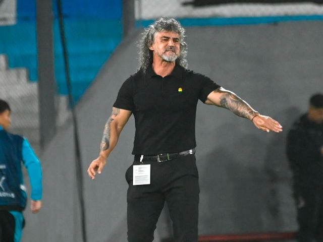 Atletico Bucaramanga head coach Leonel Alvarez pictured on April 10, 2025
