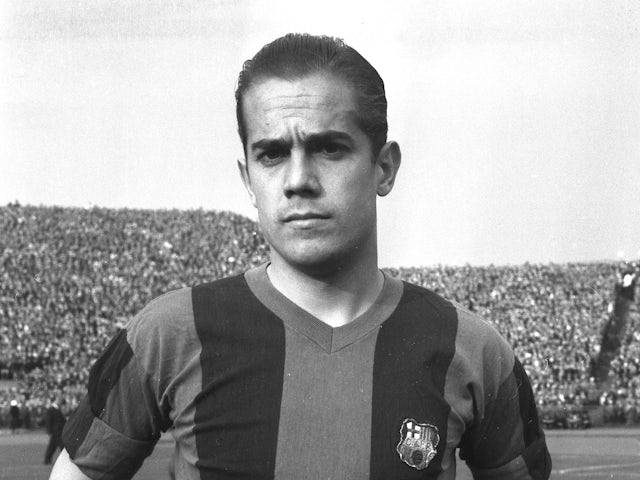 Barcelona's Luis Suarez pictured during the European Cup semi-final in 1961