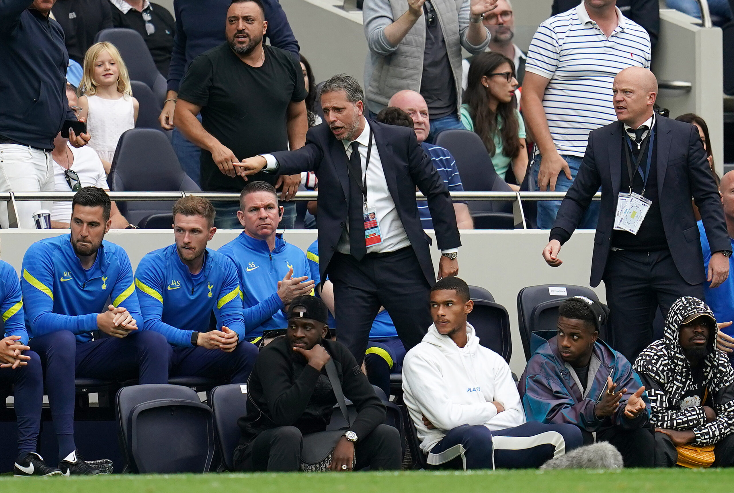 The arrival of Fabio Paratici, centre, marginalised Hitchen's involvement in the transfer window