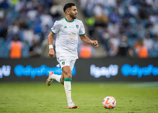 Riyad Karim Mahrez of Al-Ahli SFC during the Match Day 11 of the SAFF Roshn Saudi Pro League 2023-24 between Al-Hilal SFC vs Al-Ahli SFC at King Fahd International Stadium on October 27, 2023 in Riyadhon October 2, 2024