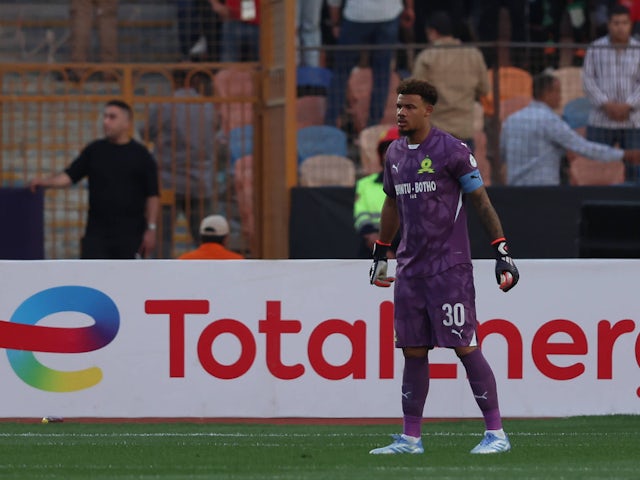 Ronwen Williams of Mamelodi Sundowns on May 12, 2025