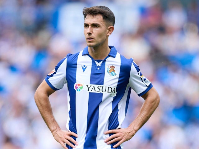 Real Sociedad's Martin Zubimendi on April 12, 2025