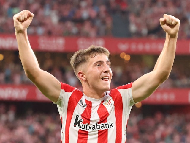 Athletic Bilbao midfielder Mikel Jauregizar on August 28, 2024