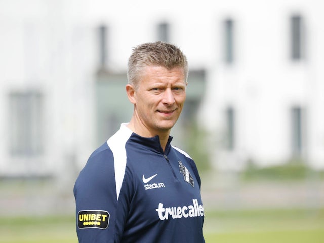 AIK manager Mikkjal Thomassen on July 18, 2024