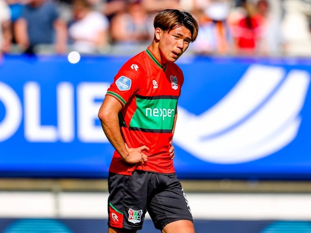 NEC Nijmegen player Kento Shiogai on April 28, 2025