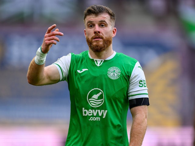 Nicky Cadden in action for Hibernian on December 26, 2024