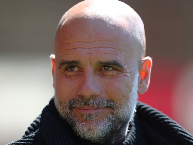 Manchester City's Pep Guardiola on May 10, 2025
