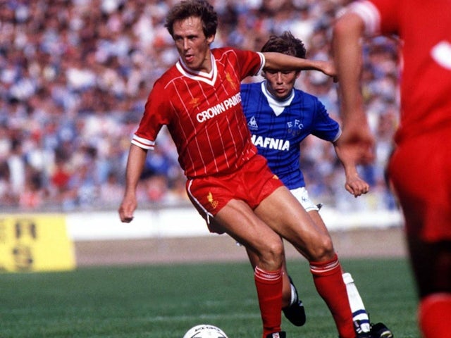 Liverpool defender Phil Neal during his side's match against Everton, on August 18, 1984
