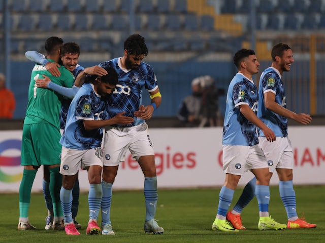 Ibrahim Adel of Pyramids FC on May 12, 2025