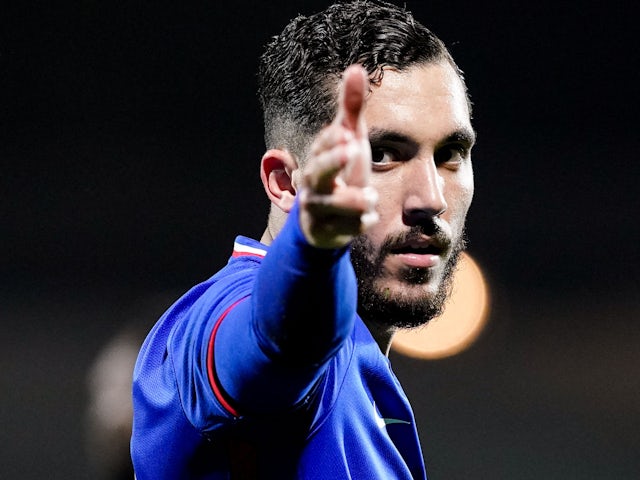 France and Lyon's Rayan Cherki pictured on March 21, 2025