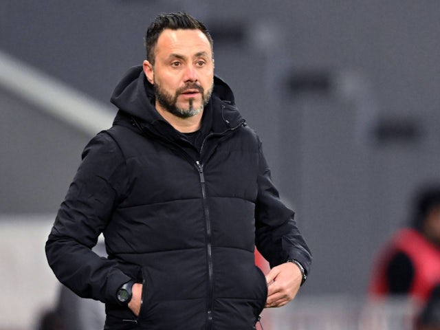 Marseille coach Roberto de Zerbi during his side's match against Lille, on May 4, 2025