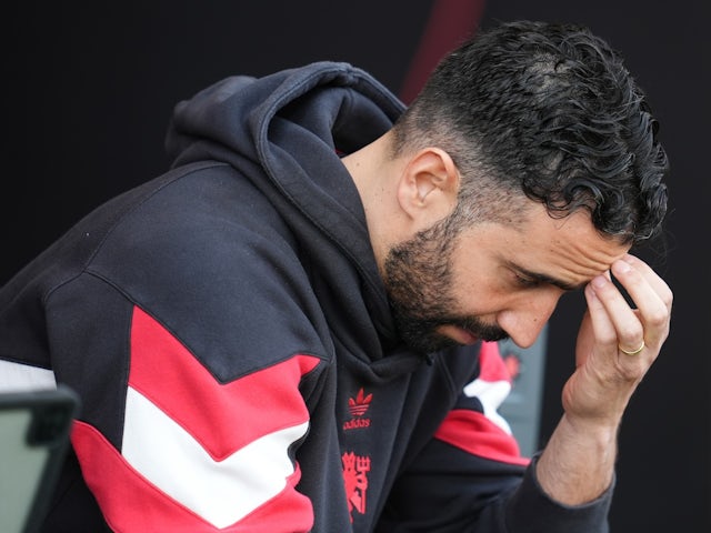 Manchester United head coach Ruben Amorim on April 27, 2025