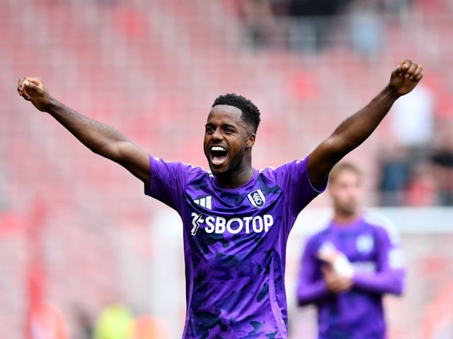 Ryan Sessegnon celebrates for Fulham on April 26, 2025