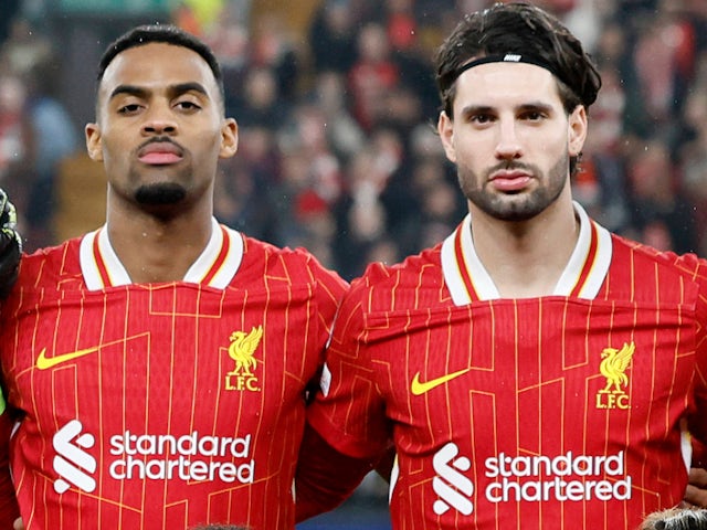 Liverpool's Ryan Gravenberch and Dominik Szoboszlai pictured on September 17, 2024