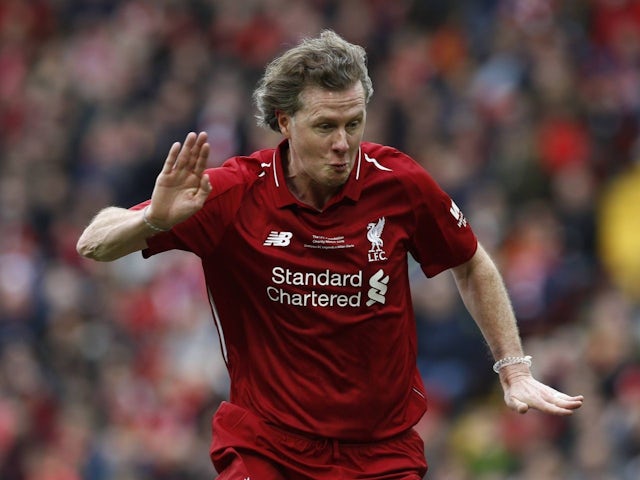 Steve McManaman playing for Liverpool Legends against AC Milan Legends, on March 23, 2019