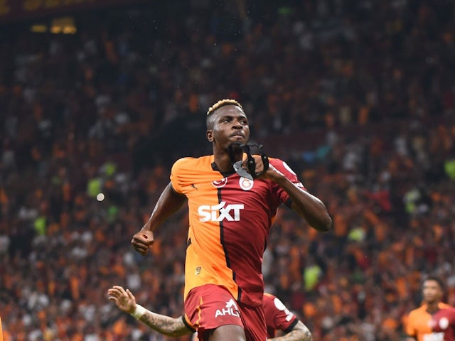 Victor Osimhen of Galatasaray celebrates after scoring Kasimpasa, on September 28, 2024