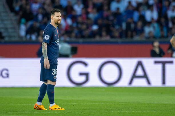 PARIS, FRANCE - JUNE 3: Lionel Messi #30 of Paris Saint-Germain during the Paris Saint-Germain V Clermont, French Ligue 1 regular season match at Parc des Princes on June 3, 2023 in Paris, France.
