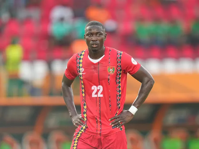 Opa Sangante (Guinea Bissau) looks on during a 2023 African Cup of Nations Group A game, Guinea-Bissau v Nigeria ,