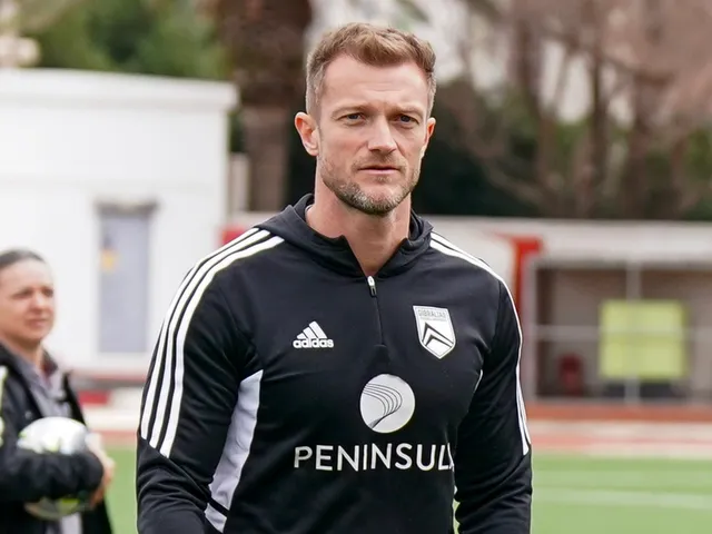 Gibraltar's interim head coach Scott Wiseman on February 25, 2024